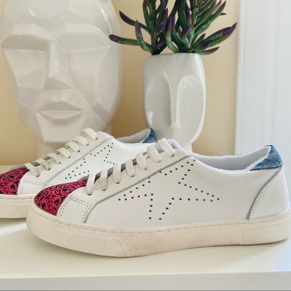 New STEVE MADDEN REZUME LOW TOP distressed SNEAKER boho - Picture 2 of 9